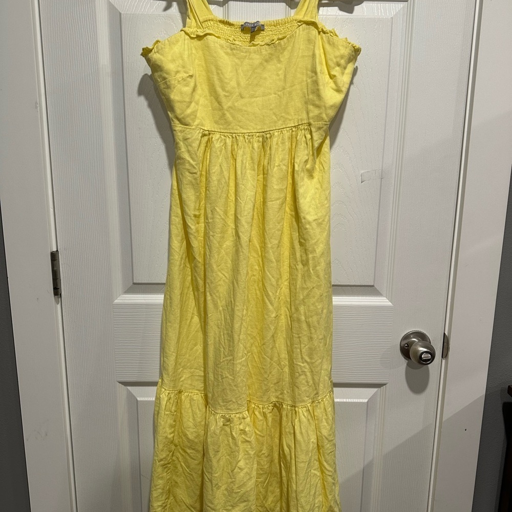 Oliver bonas yellow tiered dress Size 12 - Picture 4 of 8